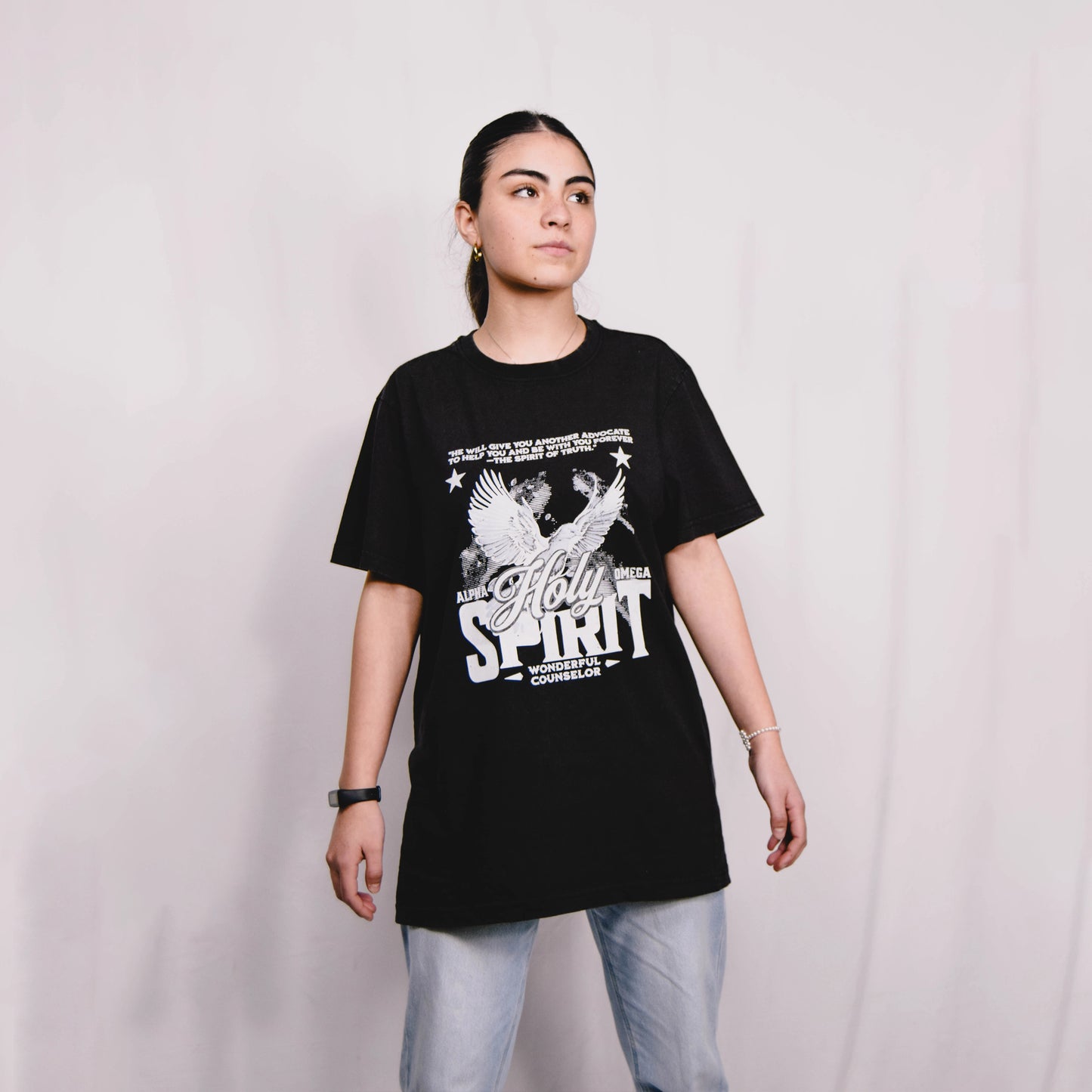 HOLY SPIRIT ACID WASHED TSHIRT