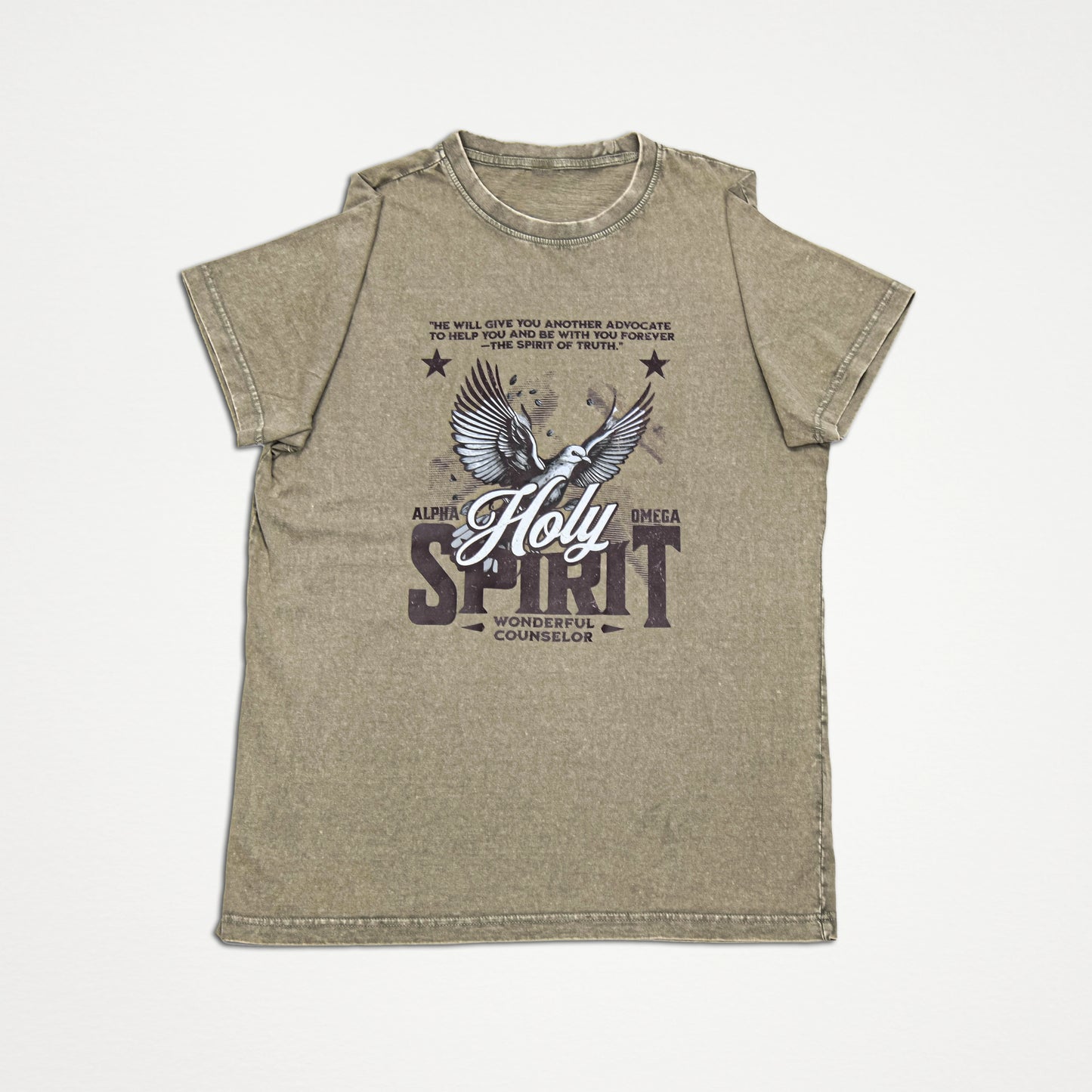 HOLY SPIRIT ACID WASHED TSHIRT